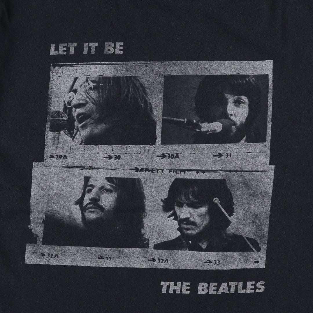THE BEATLES Band T-shirt, Band T, Men's XL size cotton black type Vintage Second Hand