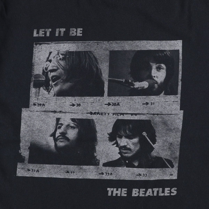 THE BEATLES Band T-shirt, Band T, Men's XL size cotton black type Vintage Second Hand