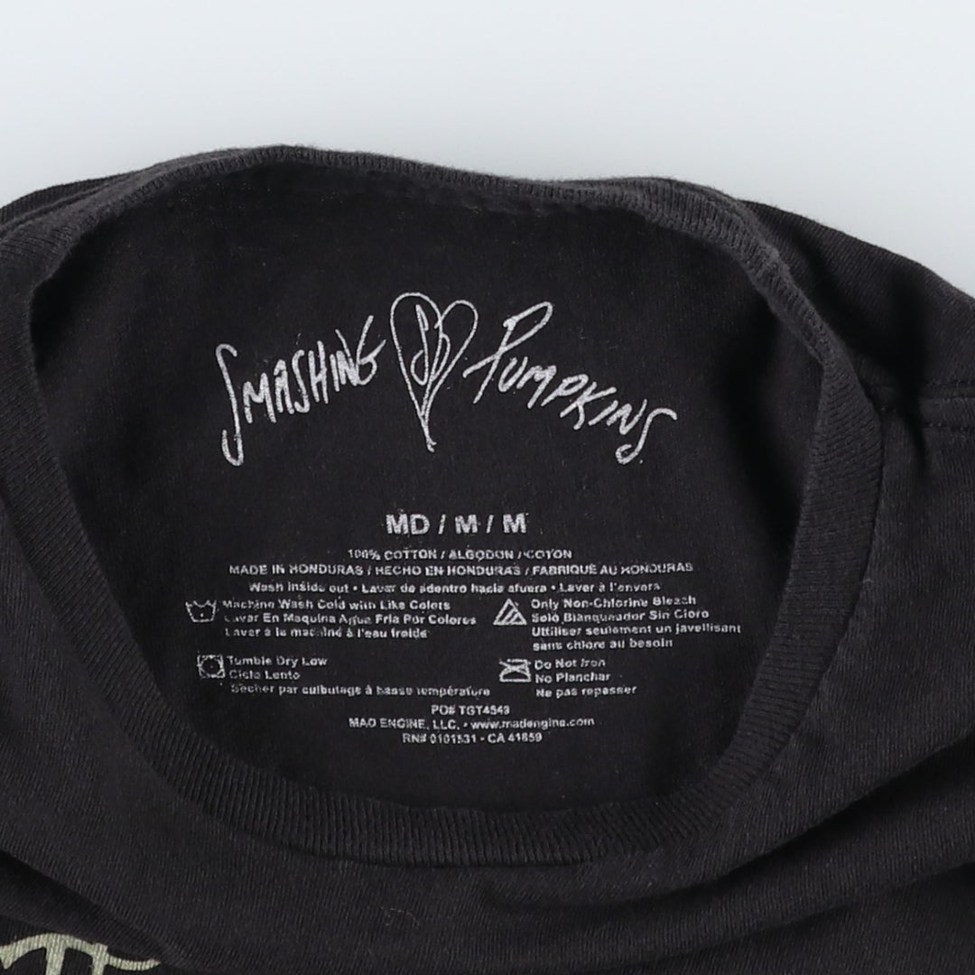 THE SMASHING PUMPKINS Smashing Pumpkins Band T-shirt Band T Men's M equivalent cotton black type Vintage Second Hand