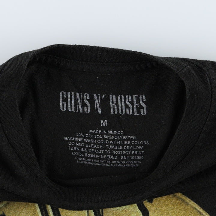 Guns N' Roses Band T-shirt, Men's M size cotton black type Vintage Second Hand