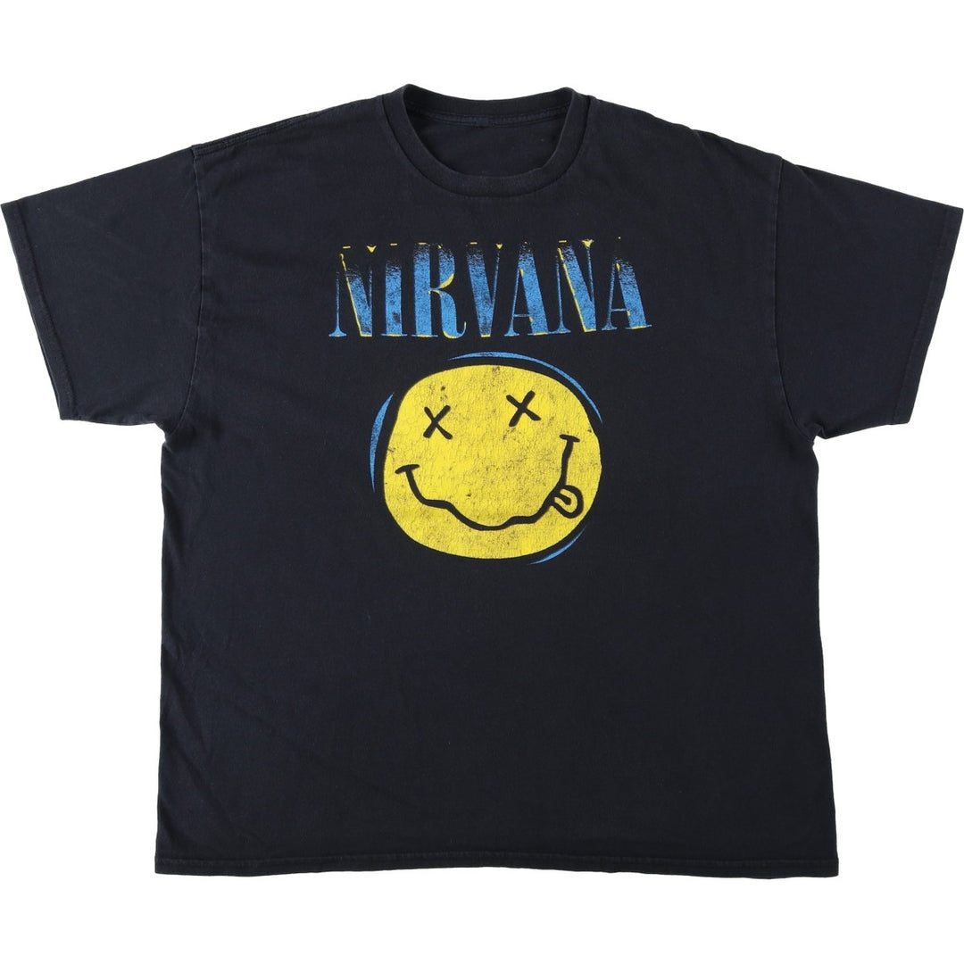 NIRVANA Nirvana Band T-shirt, Band T, Men's XL size unclear black type Vintage Second Hand