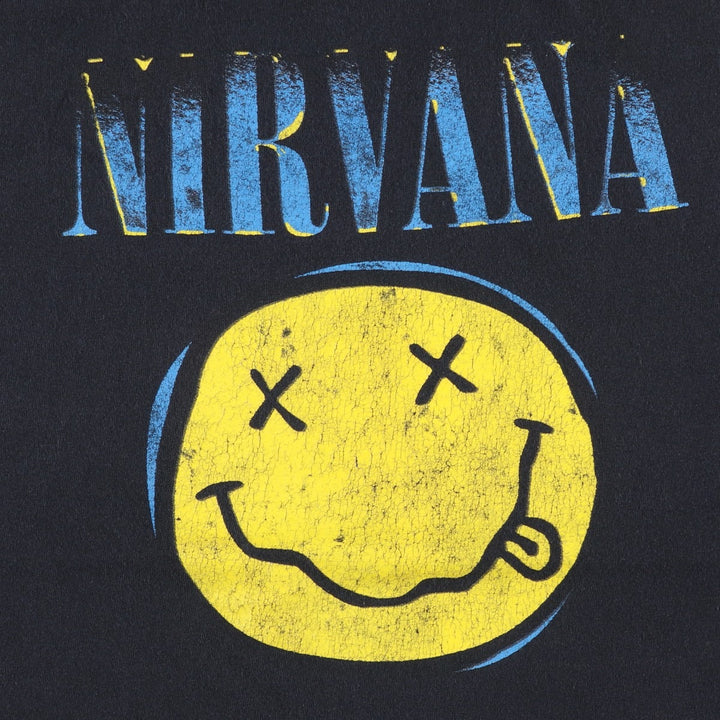 NIRVANA Nirvana Band T-shirt, Band T, Men's XL size unclear black type Vintage Second Hand