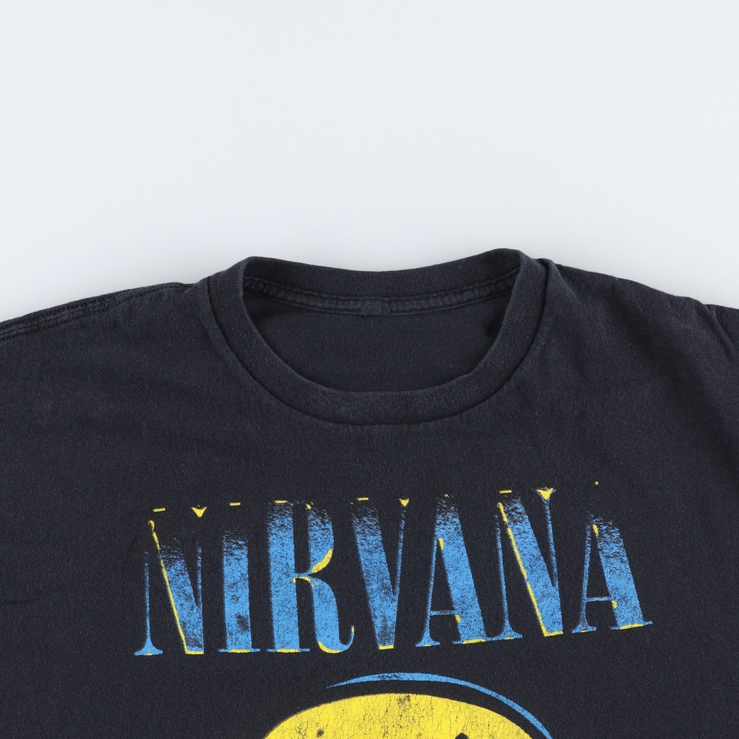 NIRVANA Nirvana Band T-shirt, Band T, Men's XL size unclear black type Vintage Second Hand