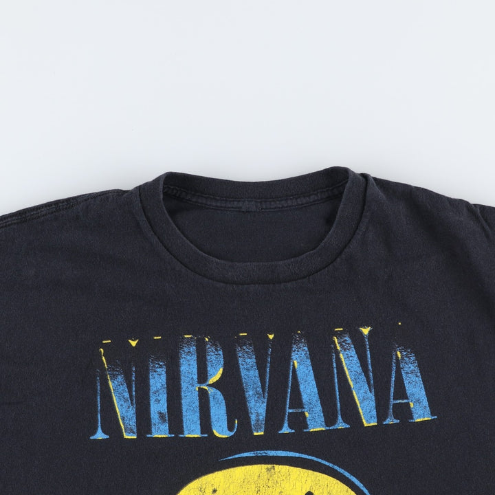 NIRVANA Nirvana Band T-shirt, Band T, Men's XL size unclear black type Vintage Second Hand