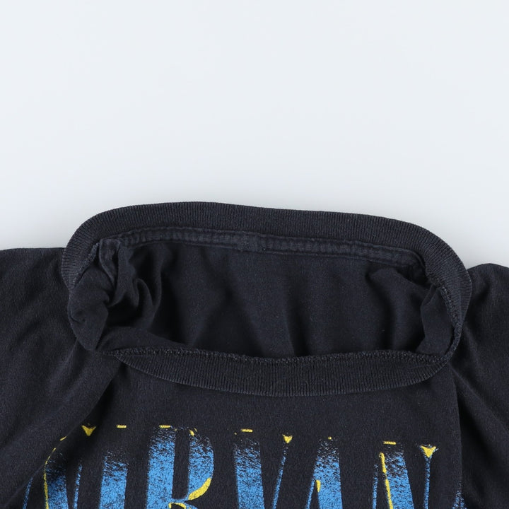NIRVANA Nirvana Band T-shirt, Band T, Men's XL size unclear black type Vintage Second Hand