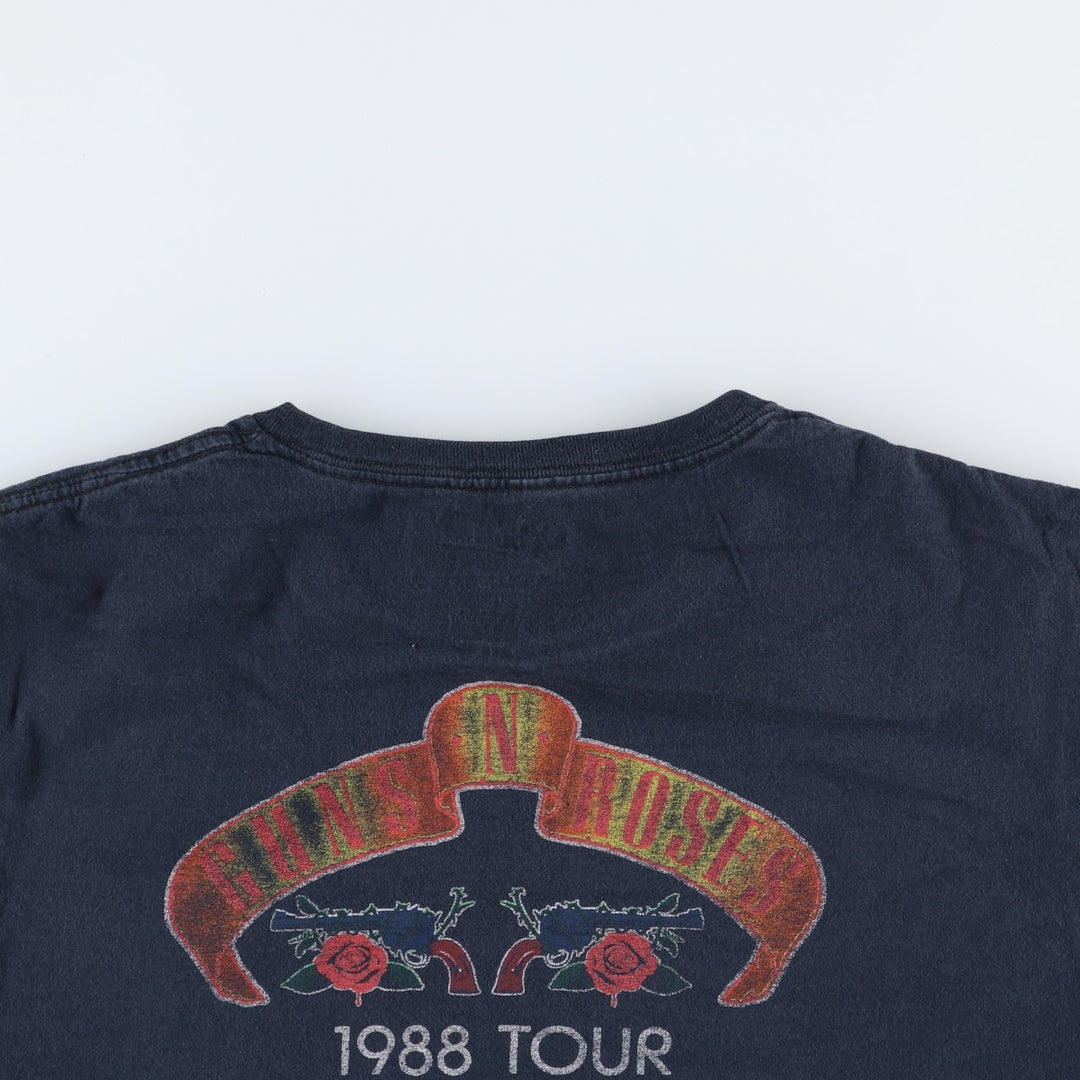 BRAVADO Guns N' Roses Skull Pattern Band T-Shirt (Men's Size M) cotton black type Vintage Second Hand