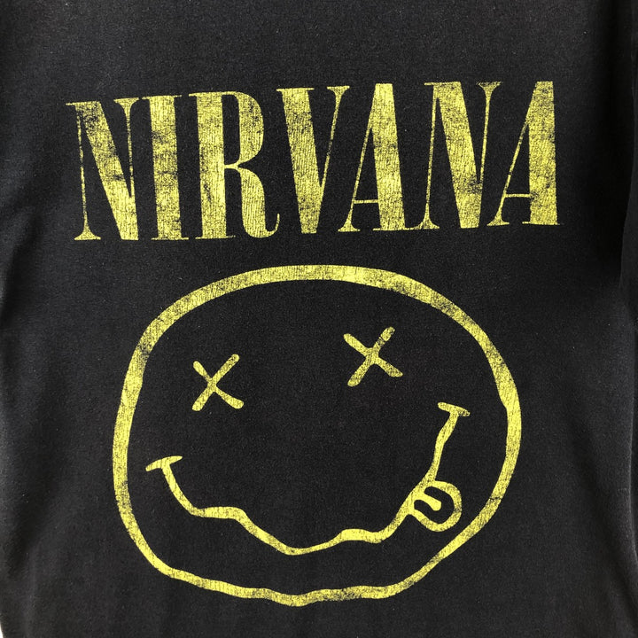 NIRVANA Nirvana Band T-shirt, Band T, Men's S size unclear black type Vintage Second Hand