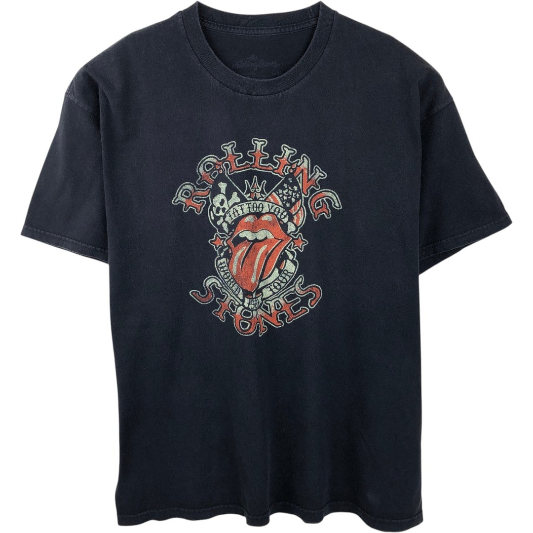 THE ROLLING STONES The Rolling Stones Band T-shirt Band T Men's XL size cotton black type Vintage Second Hand