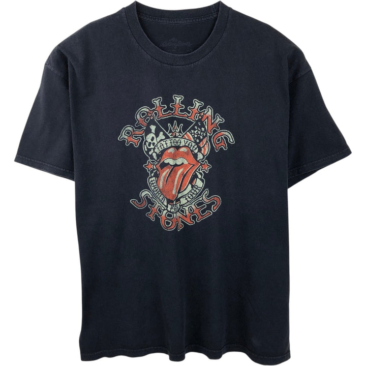 THE ROLLING STONES The Rolling Stones Band T-shirt Band T Men's XL size cotton black type Vintage Second Hand