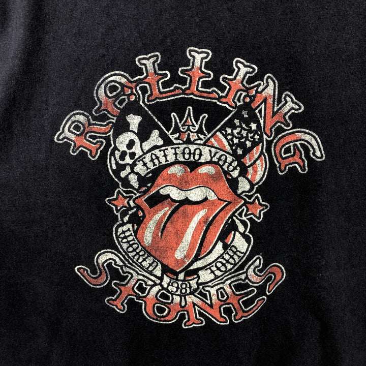THE ROLLING STONES The Rolling Stones Band T-shirt Band T Men's XL size cotton black type Vintage Second Hand