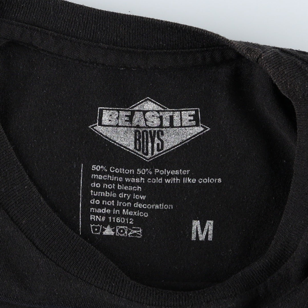 BEASTIE BOYS Rap T-shirt, Men's Size Medium cotton black type Vintage Second Hand