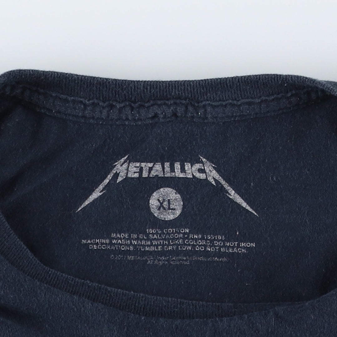 METALLICA Metallica Band T-shirt Band T Men's XL size cotton black type Vintage Second Hand