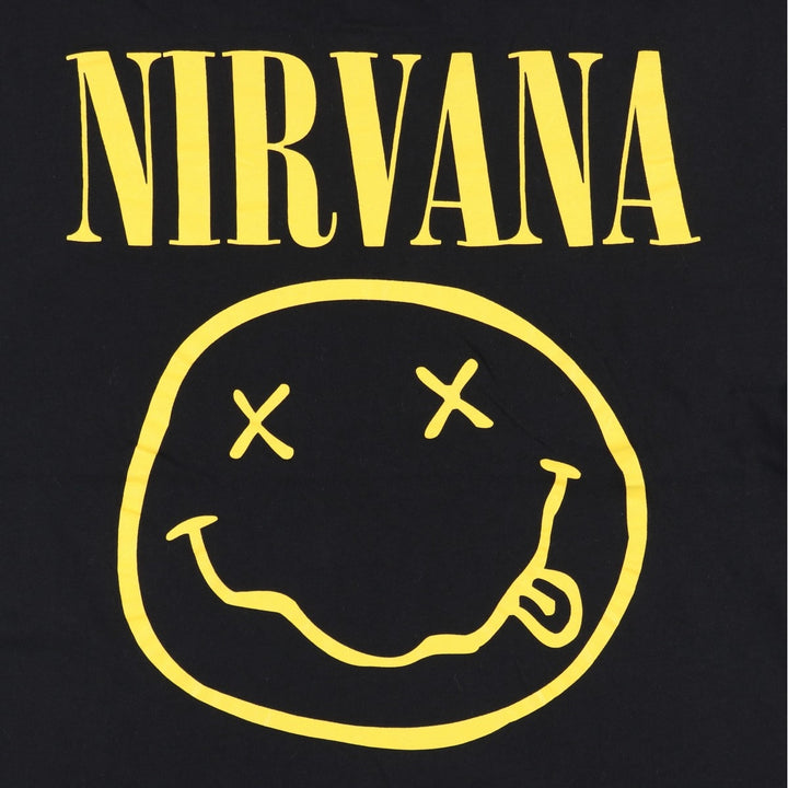 NIRVANA Nirvana Band T-shirt, Band T, Men's L size cotton black type Vintage Second Hand