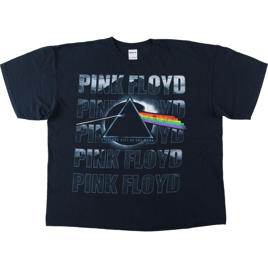 Gildan Pink Floyd Band T-Shirt, Men's XXL equivalent. cotton black type Vintage Second Hand