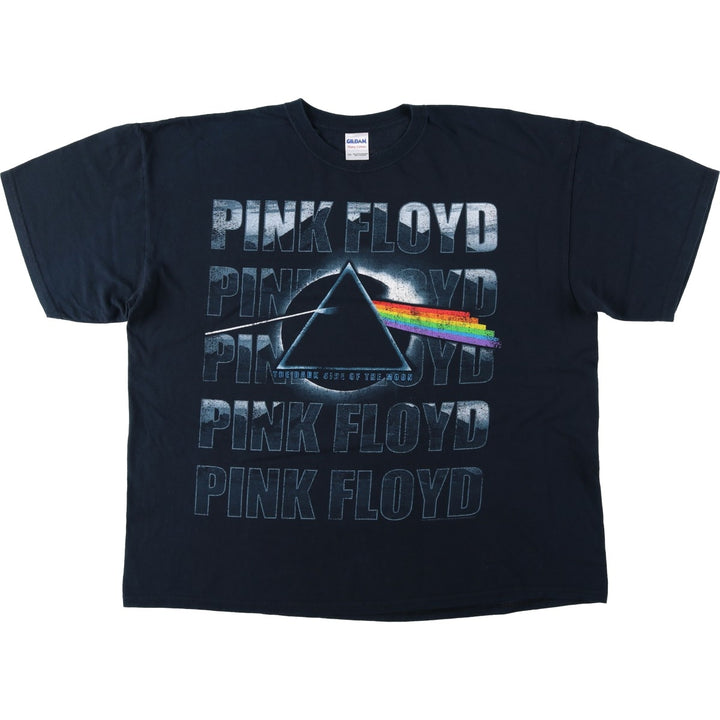 Gildan Pink Floyd Band T-Shirt, Men's XXL equivalent. cotton black type Vintage Second Hand