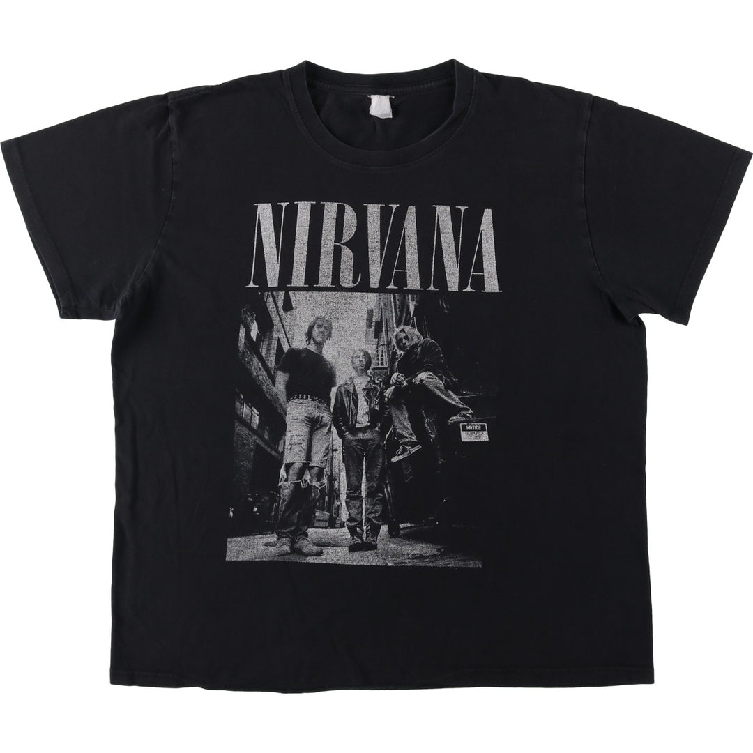 NIRVANA Nirvana Band T-shirt, Band T, Men's XL size unclear black type Vintage Second Hand