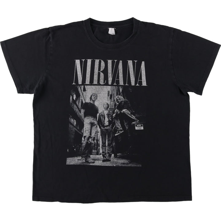 NIRVANA Nirvana Band T-shirt, Band T, Men's XL size unclear black type Vintage Second Hand