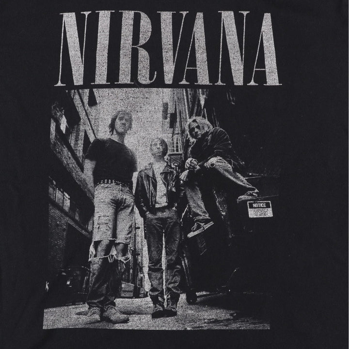NIRVANA Nirvana Band T-shirt, Band T, Men's XL size unclear black type Vintage Second Hand