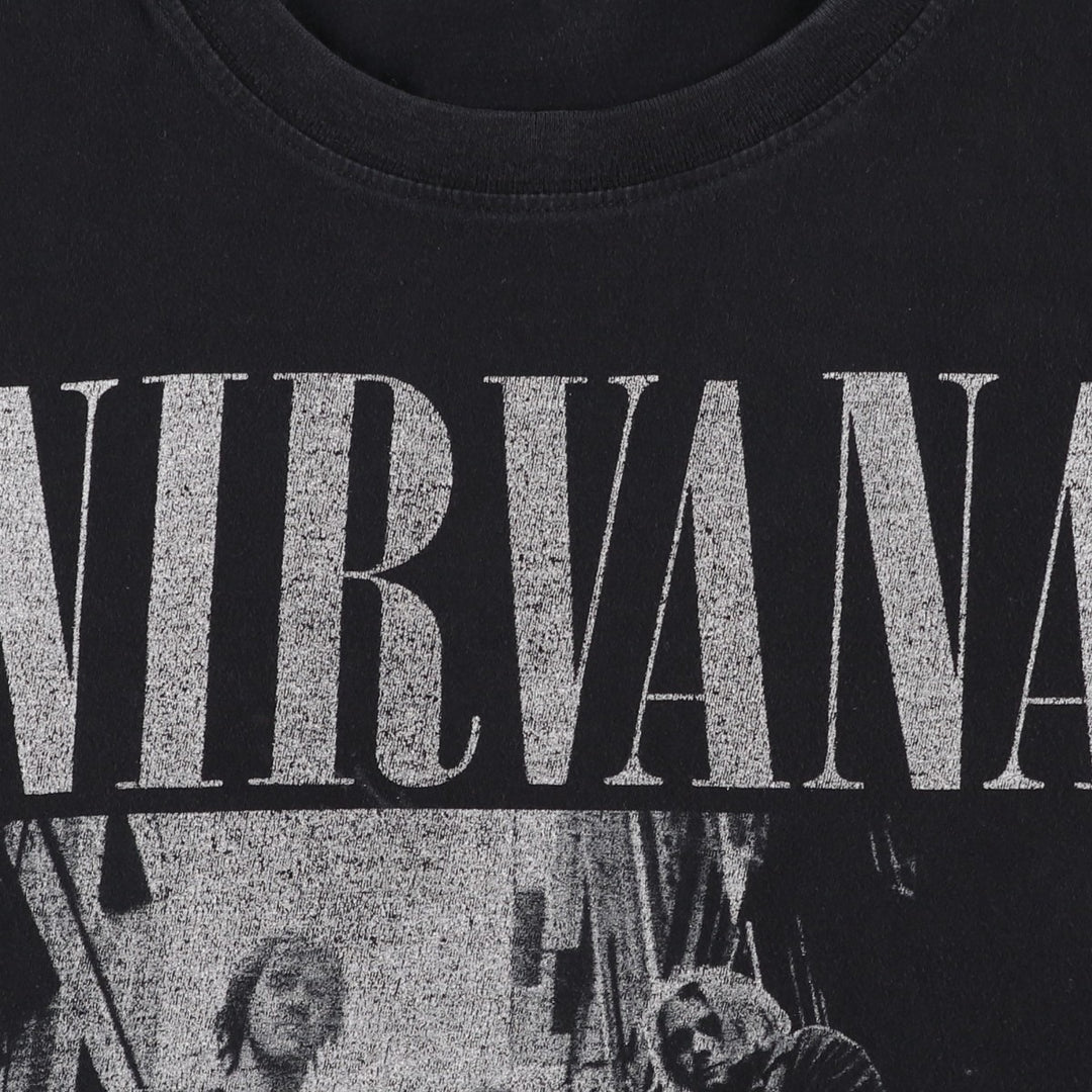 NIRVANA Nirvana Band T-shirt, Band T, Men's XL size unclear black type Vintage Second Hand