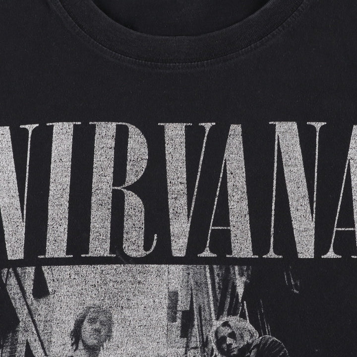 NIRVANA Nirvana Band T-shirt, Band T, Men's XL size unclear black type Vintage Second Hand