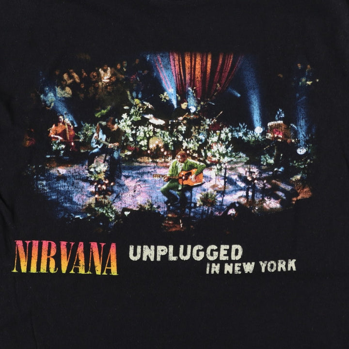 NIRVANA Nirvana Band T-shirt, Band T, Men's M size cotton black type Vintage Second Hand