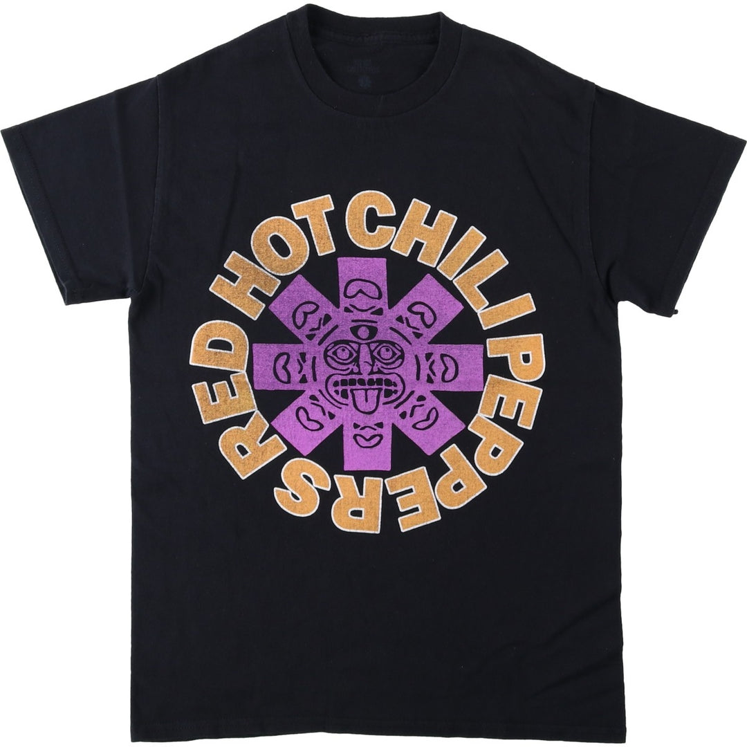 RED HOT CHILI PEPPERS Red Hot Chili Peppers Band T-shirt Band T Men's S equivalent cotton black type Vintage Second Hand