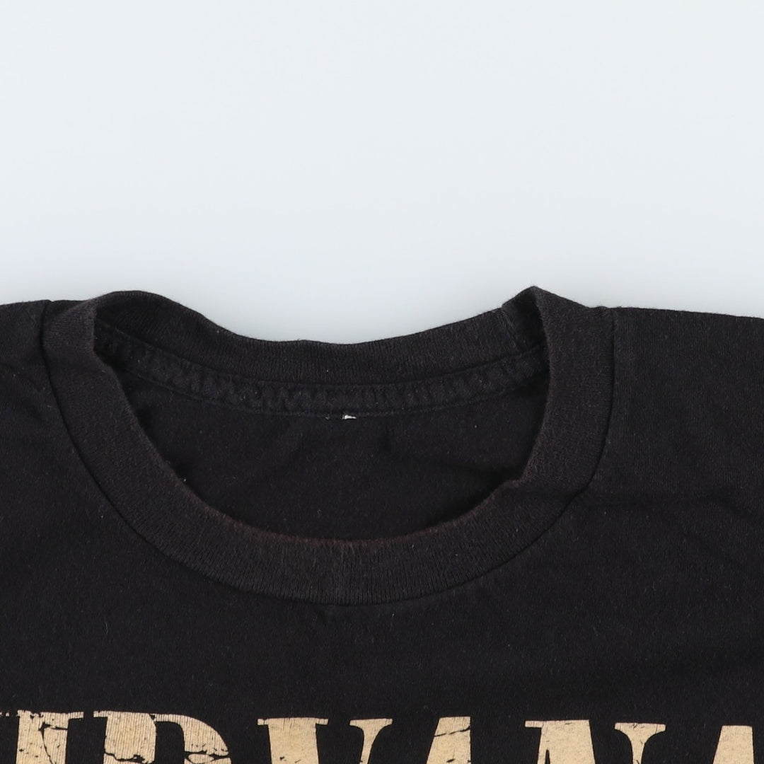NIRVANA Nirvana Band T-shirt, Band T, Men's XL size unclear black type Vintage Second Hand