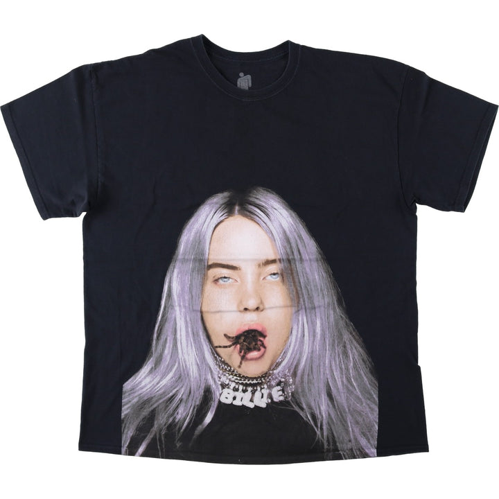 BILLIE EILISH Billie Eilish Band T-Shirt, Men's XL cotton black type Vintage Second Hand