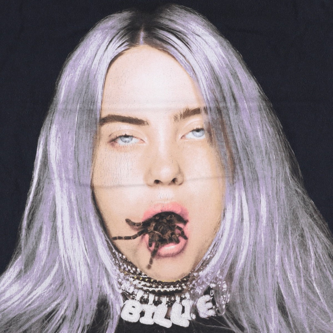 BILLIE EILISH Billie Eilish Band T-Shirt, Men's XL cotton black type Vintage Second Hand