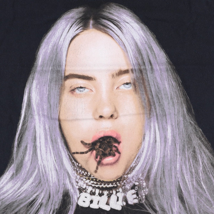 BILLIE EILISH Billie Eilish Band T-Shirt, Men's XL cotton black type Vintage Second Hand