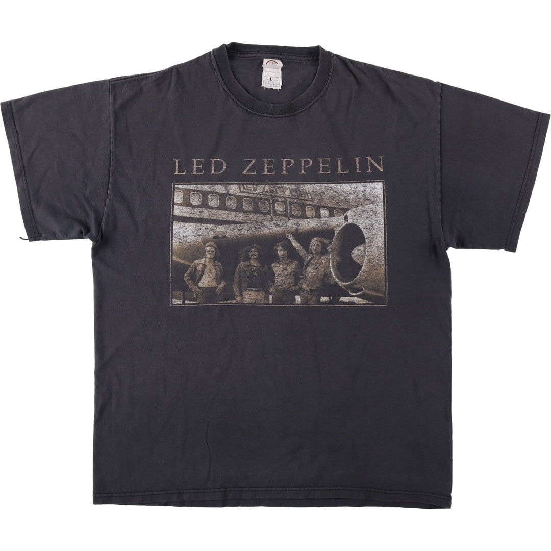Delta Led Zeppelin Band T-Shirt, Men's Size L cotton Charcoal Vintage Second Hand