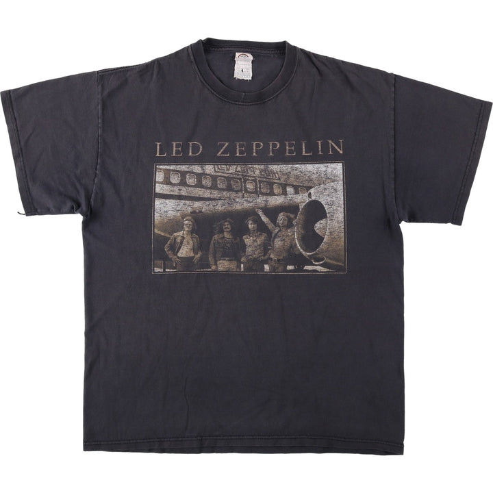 Delta Led Zeppelin Band T-Shirt, Men's Size L cotton Charcoal Vintage Second Hand