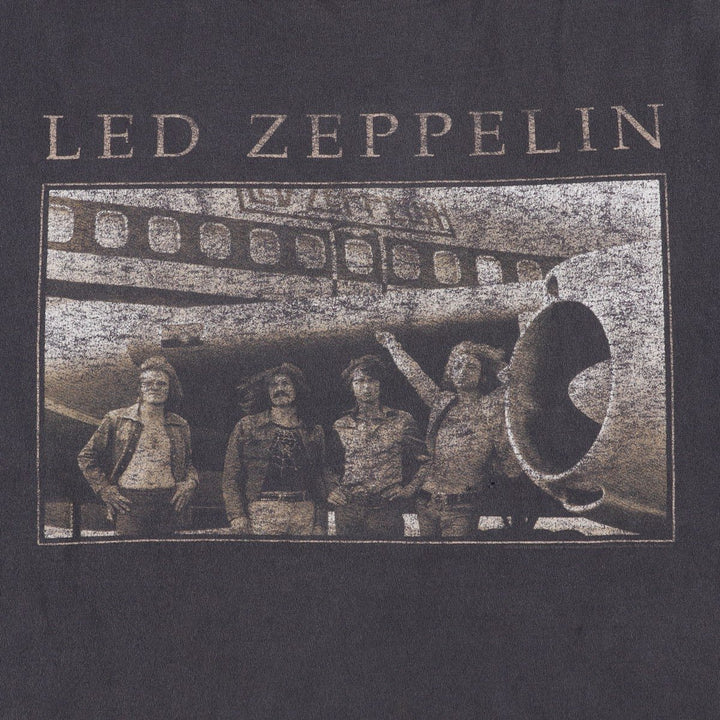 Delta Led Zeppelin Band T-Shirt, Men's Size L cotton Charcoal Vintage Second Hand