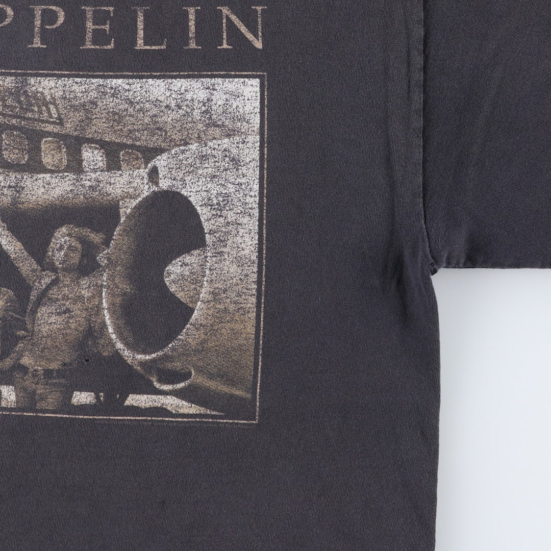 Delta Led Zeppelin Band T-Shirt, Men's Size L cotton Charcoal Vintage Second Hand