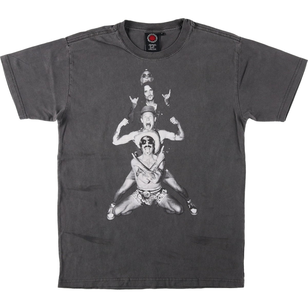 RED HOT CHILI PEPPERS Red Hot Chili Peppers Band T-shirt Band T Men's S equivalent cotton Charcoal Vintage Second Hand