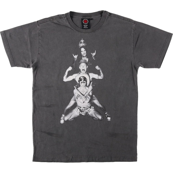 RED HOT CHILI PEPPERS Red Hot Chili Peppers Band T-shirt Band T Men's S equivalent cotton Charcoal Vintage Second Hand