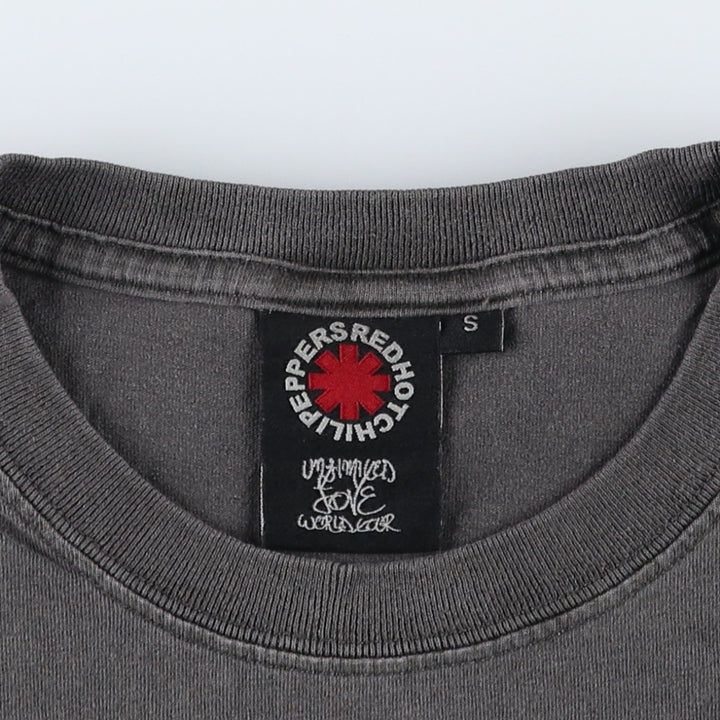 RED HOT CHILI PEPPERS Red Hot Chili Peppers Band T-shirt Band T Men's S equivalent cotton Charcoal Vintage Second Hand