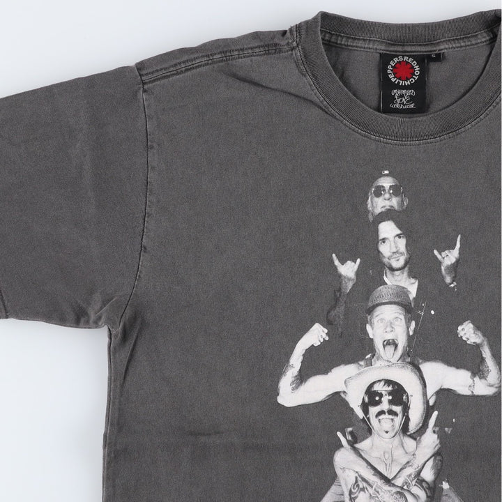 RED HOT CHILI PEPPERS Red Hot Chili Peppers Band T-shirt Band T Men's S equivalent cotton Charcoal Vintage Second Hand