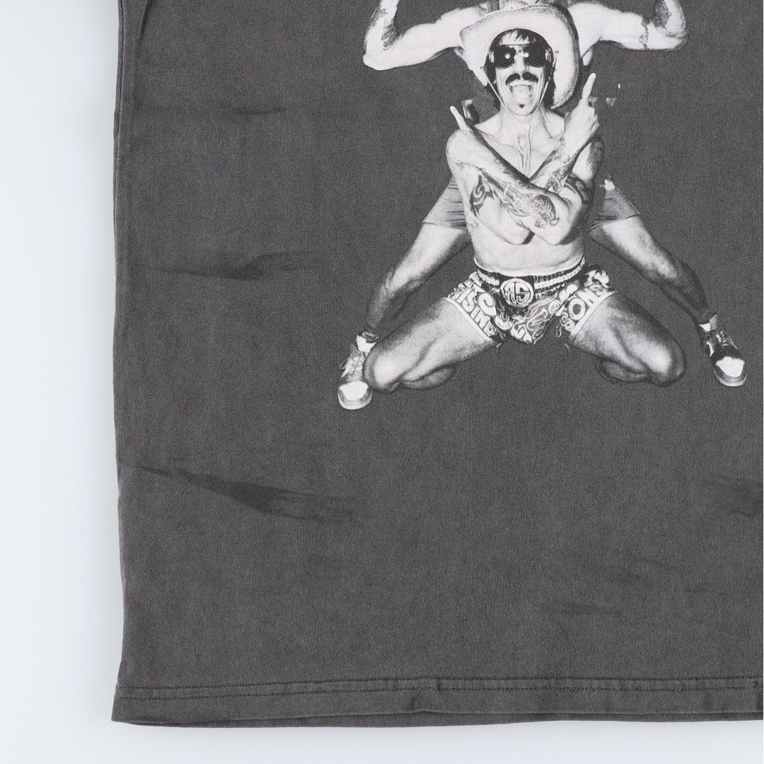 RED HOT CHILI PEPPERS Red Hot Chili Peppers Band T-shirt Band T Men's S equivalent cotton Charcoal Vintage Second Hand