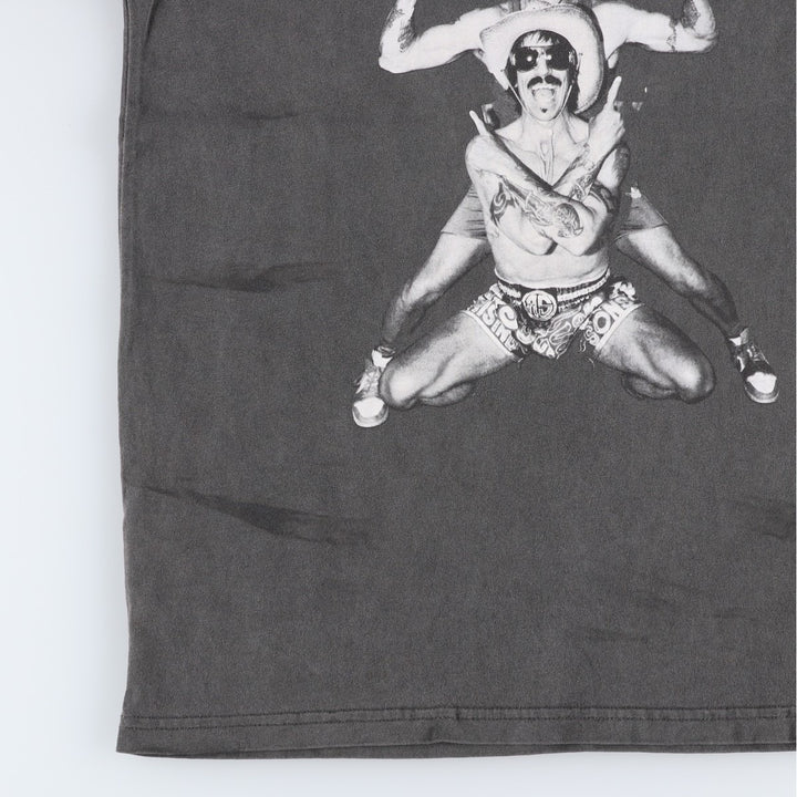 RED HOT CHILI PEPPERS Red Hot Chili Peppers Band T-shirt Band T Men's S equivalent cotton Charcoal Vintage Second Hand