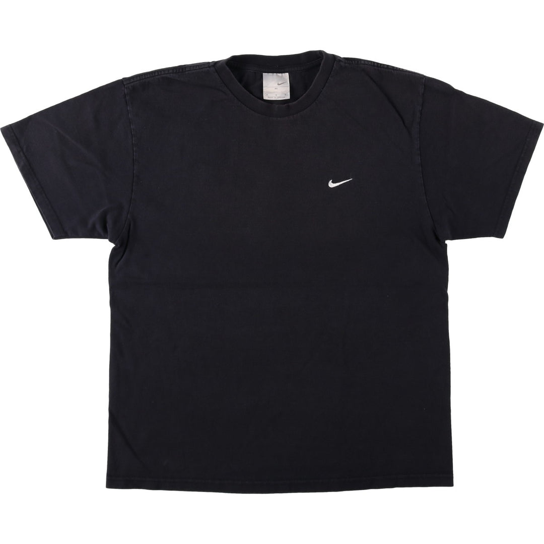 2000'S Nike T-shirt with one-point logo, made in Canada, men's size M equivalent. cotton black type Vintage Second Hand