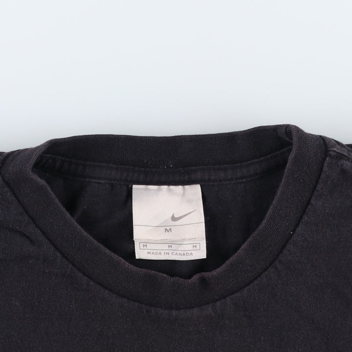 2000'S Nike T-shirt with one-point logo, made in Canada, men's size M equivalent. cotton black type Vintage Second Hand