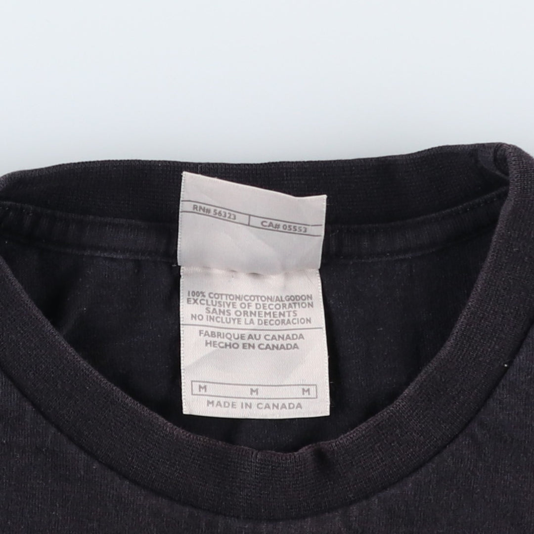 2000'S Nike T-shirt with one-point logo, made in Canada, men's size M equivalent. cotton black type Vintage Second Hand