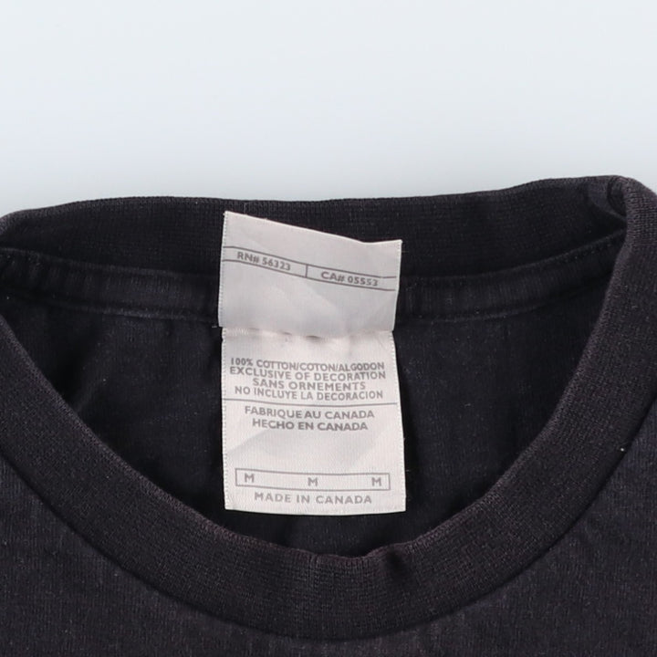 2000'S Nike T-shirt with one-point logo, made in Canada, men's size M equivalent. cotton black type Vintage Second Hand