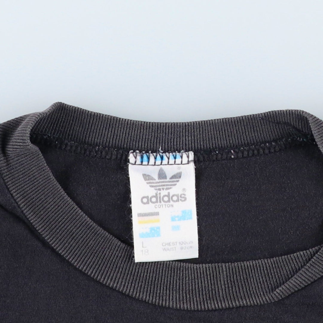 80s-90'S Adidas Sport Logo T-Shirt, Made in Australia, Men's Size L (approx.), Vintage cotton black type Vintage Second Hand