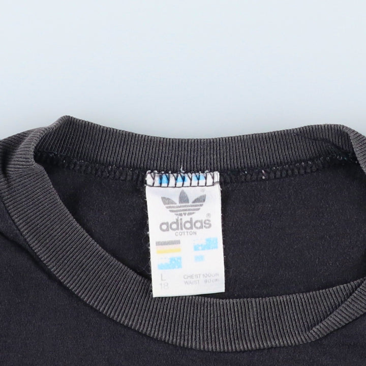 80s-90'S Adidas Sport Logo T-Shirt, Made in Australia, Men's Size L (approx.), Vintage cotton black type Vintage Second Hand