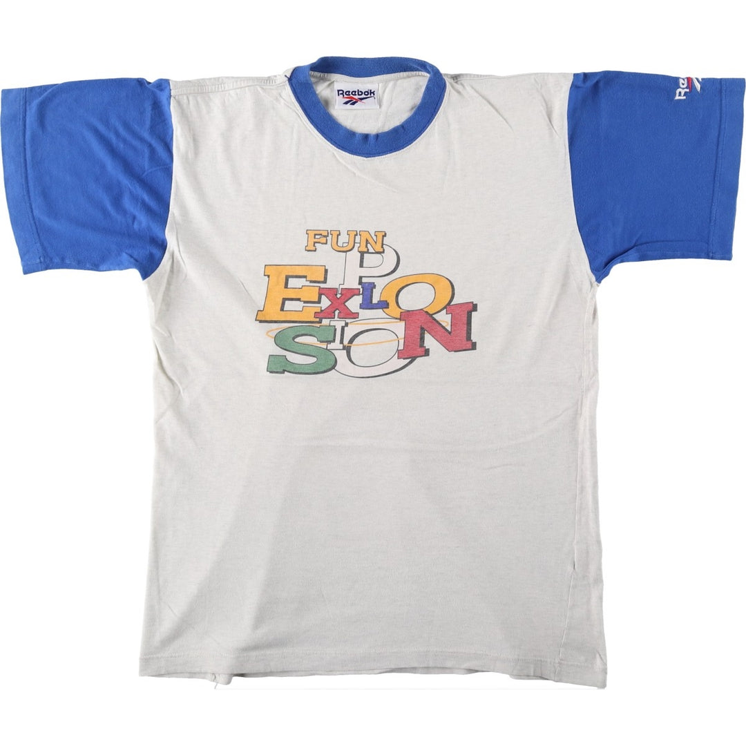 90'S Reebok FUN EXPLOSION Advertising T-Shirt, Men's XL equivalent, Vintage cotton white type Vintage Second Hand