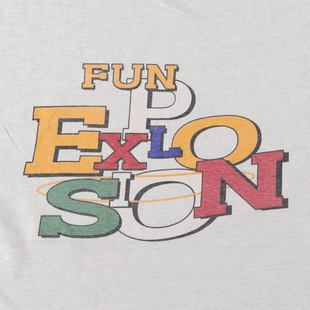 90'S Reebok FUN EXPLOSION Advertising T-Shirt, Men's XL equivalent, Vintage cotton white type Vintage Second Hand