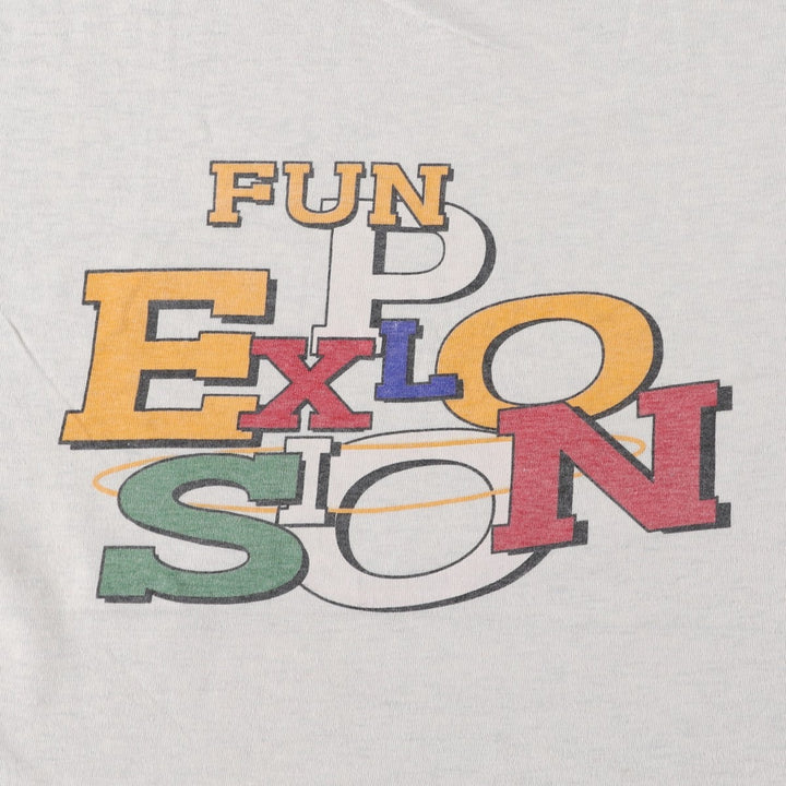90'S Reebok FUN EXPLOSION Advertising T-Shirt, Men's XL equivalent, Vintage cotton white type Vintage Second Hand