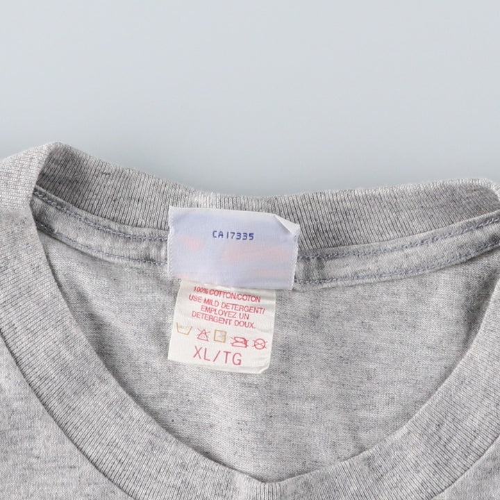 80'S Reebok THE PUMP advertising T-shirt, Made in Canada, Men's XL equivalent, Vintage cotton gray type Vintage Second Hand
